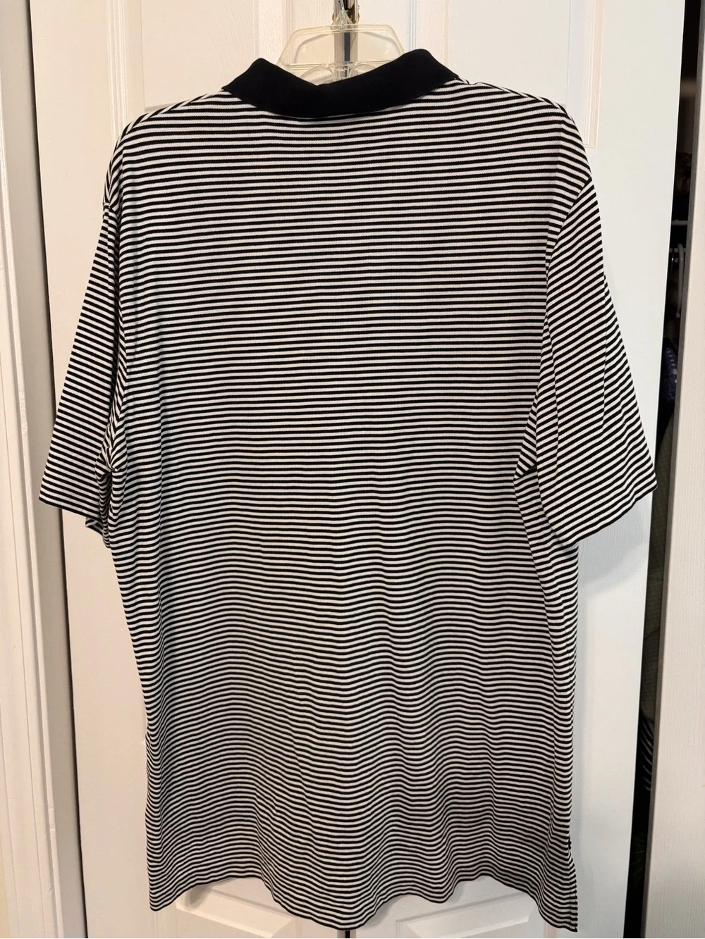 Polo Golf Ralph Lauren Polo Shirt Mens XL Black White Stripe Pima Cotton Golf